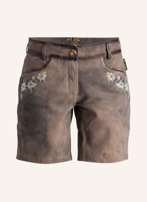 Wiesnkönig Trachten-Lederhose MARIA, Farbe: TAUPE (Bild 1)