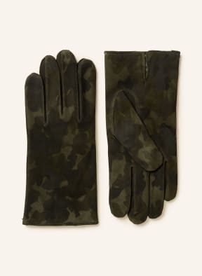 TR HANDSCHUHE WIEN Lederhandschuhe, Farbe: DUNKELGRÜN/ SCHWARZ (Bild 1)