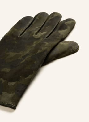 TR HANDSCHUHE WIEN Lederhandschuhe, Farbe: DUNKELGRÜN/ SCHWARZ (Bild 1)