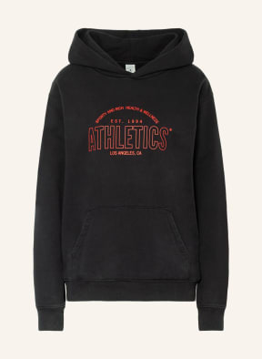 SPORTY & RICH Hoodie, Color: BLACK/ RED (Image 1)