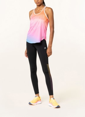 new balance Running top ACCELERATE, Color: ORANGE/ NEON PINK/ WHITE (Image 1)