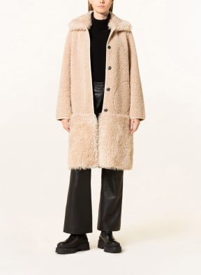 SPORTALM Kunstfell-Mantel, Farbe: BEIGE (Bild 1)