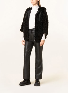 SPORTALM Teddyfell-Jacke, Farbe: SCHWARZ (Bild 1)