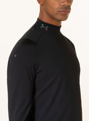 UNDER ARMOUR Long sleeve shirt UA RUSH™ COLDGEAR® with mesh, Color: BLACK (Image 1)