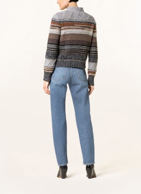 Chloé Cashmere sweater , Color: GRAY/ BROWN/ BLACK (Image 1)