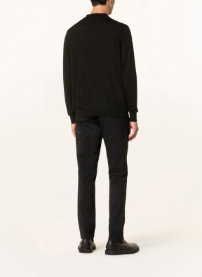STROKESMAN'S Knit polo shirt made of merino wool , Color: BLACK (Image 1)