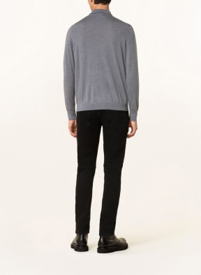 STROKESMAN'S Half-zip sweater made of merino wool, Color: GRAY (Image 1)