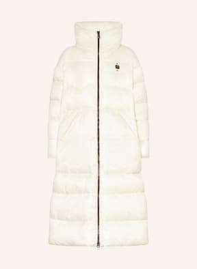 Blauer Oversized-Steppmantel mit SORONA®AURA-Isolierung, Farbe: WEISS (Bild 1)