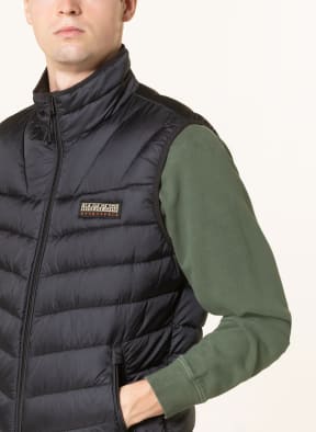 NAPAPIJRI Quilted vest AERONS, Color: BLACK (Image 1)