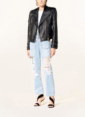 BALMAIN Leather jacket, Color: BLACK (Image 1)