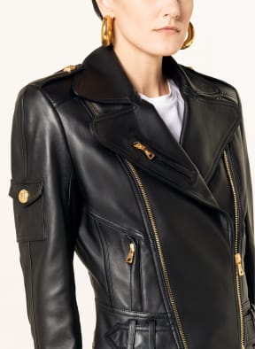 BALMAIN Leather jacket, Color: BLACK (Image 1)