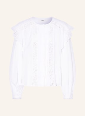 ISABEL MARANT ÉTOILE Bluse GEORGINA mit Spitze und Volants, Farbe: WEISS (Bild 1)