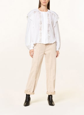 ISABEL MARANT ÉTOILE Bluse GEORGINA mit Spitze und Volants, Farbe: WEISS (Bild 1)