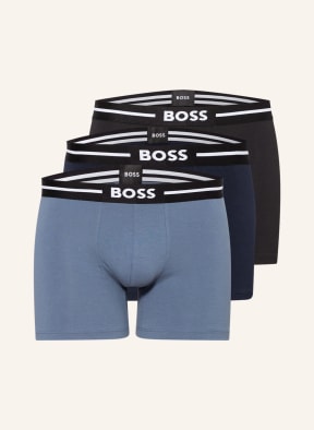 BOSS 3-pack boxer shorts, Color: BLACK/ DARK BLUE/ BLUE GRAY (Image 1)