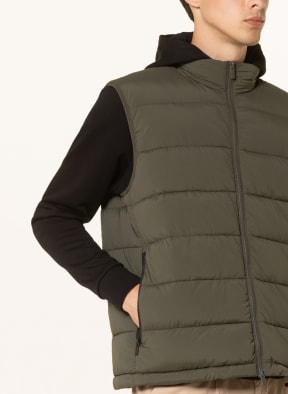 STROKESMAN'S Quilted vest SKY , Color: OLIVE (Image 1)