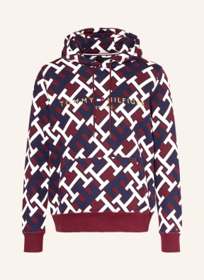 TOMMY HILFIGER Hoodie, Farbe: DUNKELROT/ WEISS/ DUNKELBLAU (Bild 1)