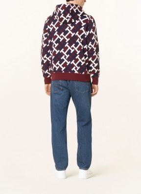 TOMMY HILFIGER Hoodie, Farbe: DUNKELROT/ WEISS/ DUNKELBLAU (Bild 1)