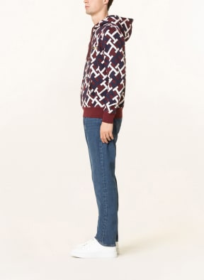 TOMMY HILFIGER Hoodie, Farbe: DUNKELROT/ WEISS/ DUNKELBLAU (Bild 1)