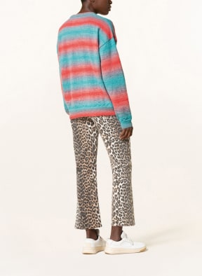 FIORUCCI Sweater with alpaca and mohair, Color: TURQUOISE/ RED/ WHITE (Image 1)