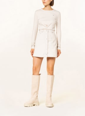 TOMMY JEANS Cropped-Longsleeve, Farbe: CREME (Bild 1)