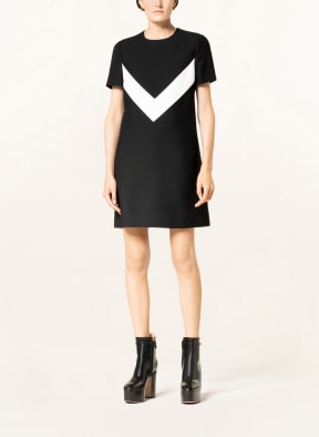 VALENTINO Sheath dress with silk, Color: BLACK/ WHITE (Image 1)