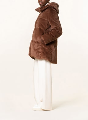 H and m hotsell brown fur coat