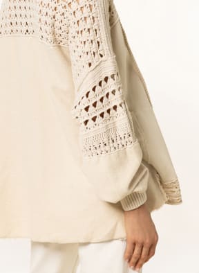 Free People Oversized jacket DUNE BUG in mixed materials, Color: BEIGE (Image 1)
