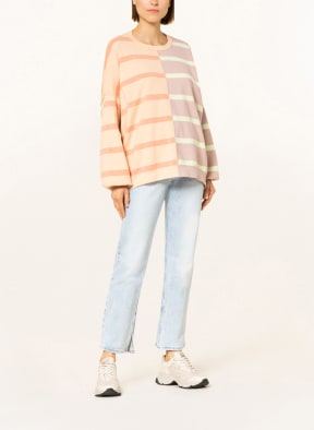 Free People Sweater, Color: SALMON/ LIGHT YELLOW/ DUSKY PINK (Image 1)