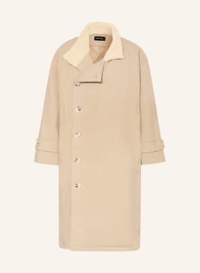 MEOTINE Oversized coat LOU with faux fur, Color: BEIGE (Image 1)