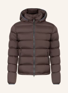 HERNO Down jacket with removable hood, Color: BROWN (Image 1)