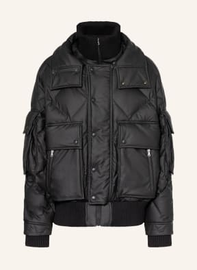 BALMAIN Quilted jacket in leather look, Color: BLACK (Image 1)