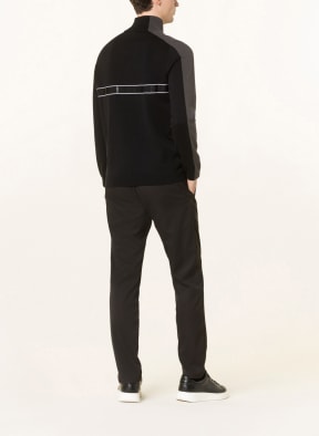 BOSS Half-zip sweater ZUROCK , Color: BLACK/ DARK GRAY (Image 1)