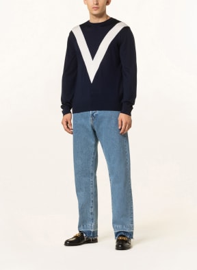 VALENTINO Sweater , Color: DARK BLUE/ ECRU (Image 1)