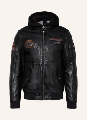 gipsy Leather jacket GMSKYTHUNDER, Color: BLACK (Image 1)
