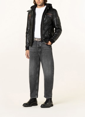 gipsy Leather jacket GMSKYTHUNDER, Color: BLACK (Image 1)