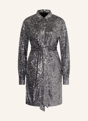MRS & HUGS Hemdblusenkleid mit Pailletten, Farbe: SCHWARZ/ SILBER (Bild 1)