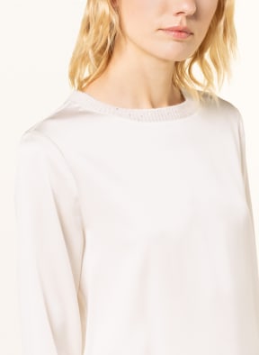 FABIANA FILIPPI Shirt blouse made of silk with sequins, Color: ECRU (Image 1)