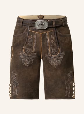 Hammerschmid Trachten-Lederhose PASSAU, Farbe: DUNKELBRAUN (Bild 1)