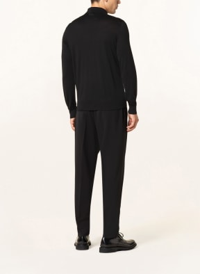 ZEGNA Knit polo shirt with silk, Color: BLACK (Image 1)