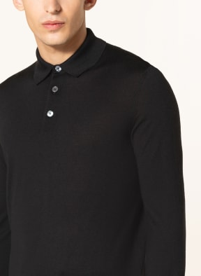 ZEGNA Knit polo shirt with silk, Color: BLACK (Image 1)