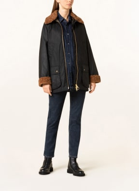 Barbour Field jacket CARLOWAY with faux fur , Color: BLACK (Image 1)