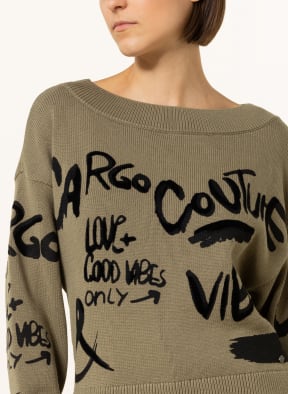 monari Sweater, Color: OLIVE/ BLACK (Image 1)