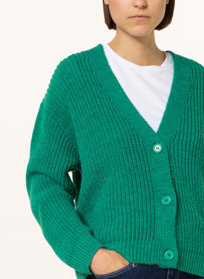 MRS & HUGS Cardigan with merino wool, Color: GREEN (Image 1)