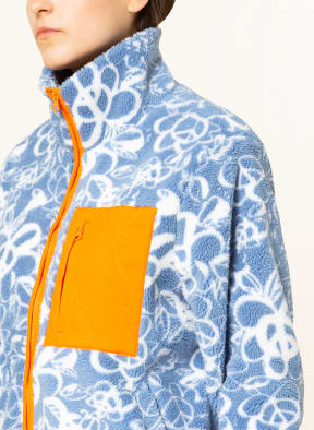 NEO NOIR Teddyfell-Jacke LYNDA, Farbe: WEISS/ BLAU/ ORANGE (Bild 1)