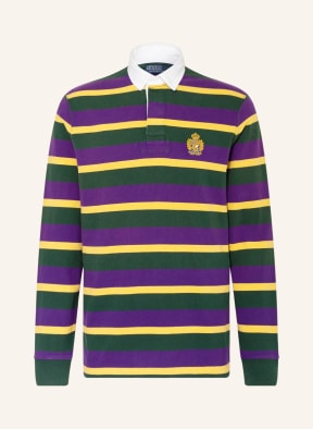 POLO RALPH LAUREN Rugbyshirt, Farbe: DUNKELGRÜN/ DUNKELLILA/ DUNKELGELB (Bild 1)