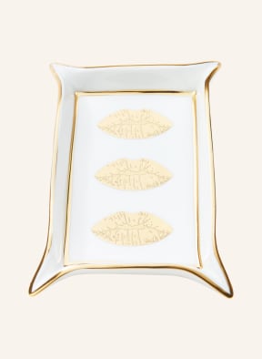 JONATHAN ADLER Schale LIPS VALET, Farbe: WEISS/ GOLD (Bild 1)