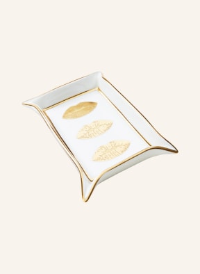 JONATHAN ADLER Schale LIPS VALET, Farbe: WEISS/ GOLD (Bild 1)
