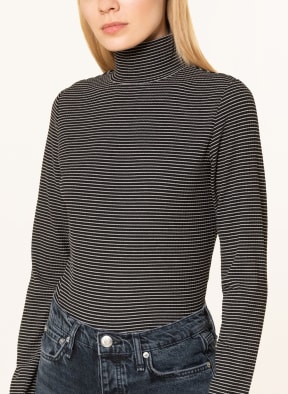 OPUS Long sleeve shirt SIBYLA , Color: BLACK/ WHITE (Image 1)