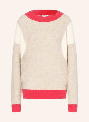 American Vintage Pullover, Farbe: TAUPE/ WEISS/ ROT (Bild 1)