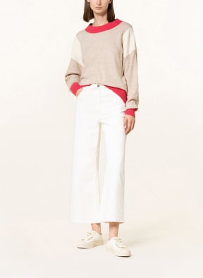 American Vintage Pullover, Farbe: TAUPE/ WEISS/ ROT (Bild 1)